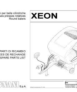 Gallignani Xeon Baler Parts manual catalog PDF Download