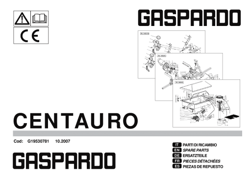 Gaspardo Centauro_2 Seed_drill Parts manual catalog PDF Download