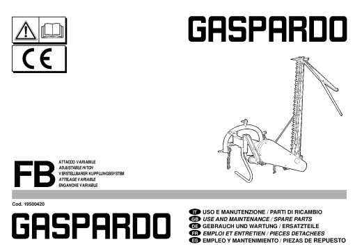 Gaspardo FB Various Parts manual catalog PDF Download