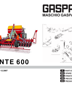 Gaspardo Gigante_600 Seed_drill Parts manual catalog PDF Download