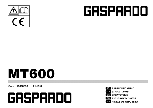 Gaspardo MT600 Seed_drill Parts manual catalog PDF Download