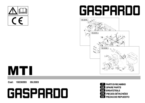 Gaspardo MTI_2 Seed_drill Parts manual catalog PDF Download