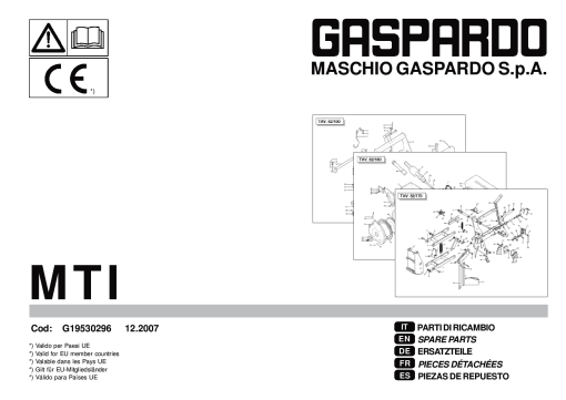 Gaspardo MTI_3 Seed_drill Parts manual catalog PDF Download