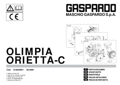 Gaspardo Olimpia_Orietta-C Seed_drill Parts manual catalog PDF Download