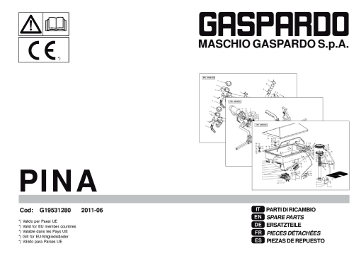Gaspardo Pina Seed_drill Parts manual catalog PDF Download