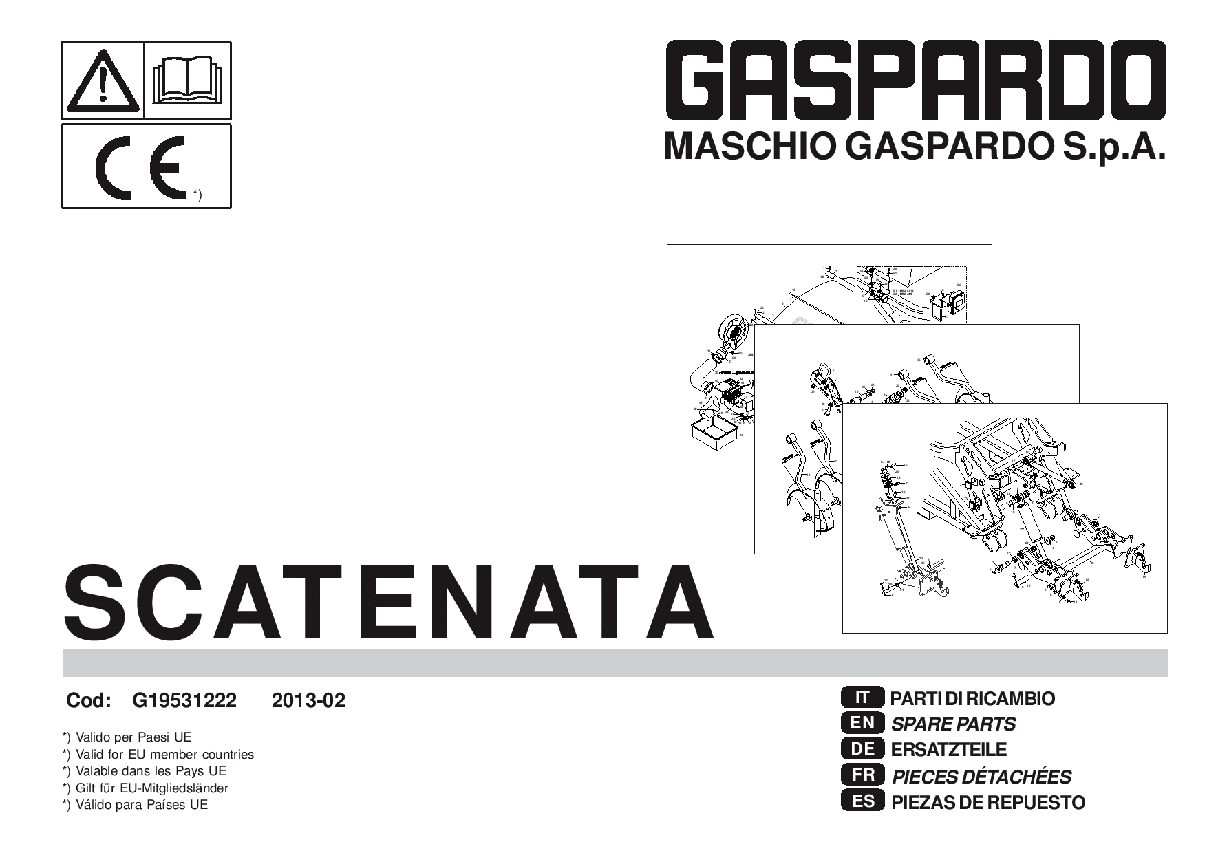 Gaspardo Scatenata Seed_drill Parts manual catalog PDF Download