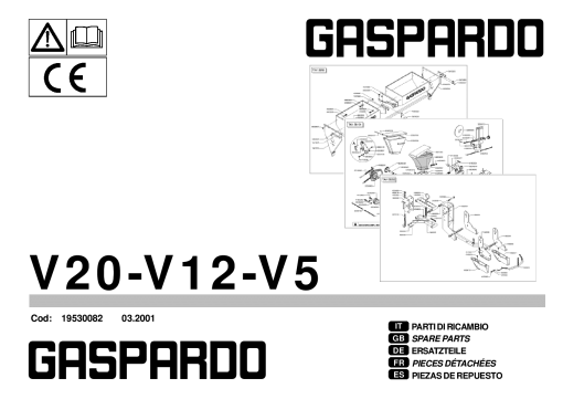 Gaspardo V20_V12_V5_2 Seed_drill Parts manual catalog PDF Download