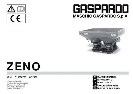 Gaspardo Zeno Various Parts manual catalog PDF Download