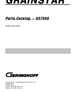 Geringhoff Grainstar_2005 Parts manual catalog PDF Download