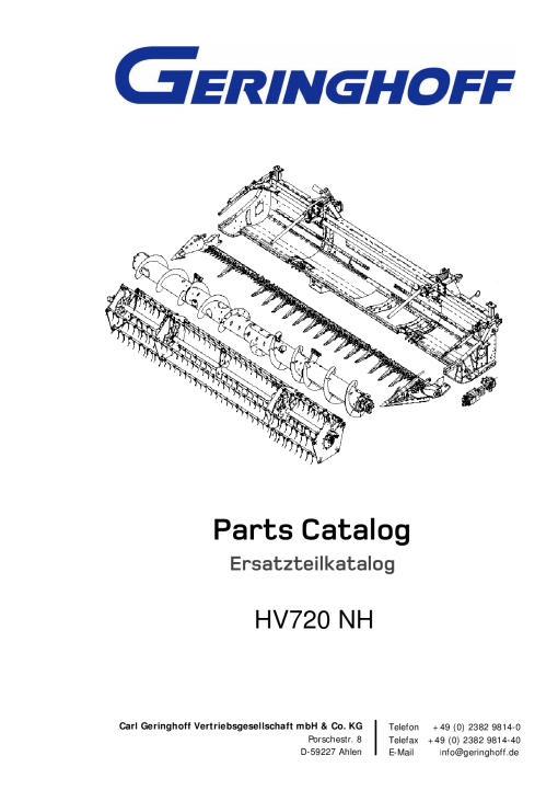 Geringhoff Harvest_Star Parts manual catalog PDF Download
