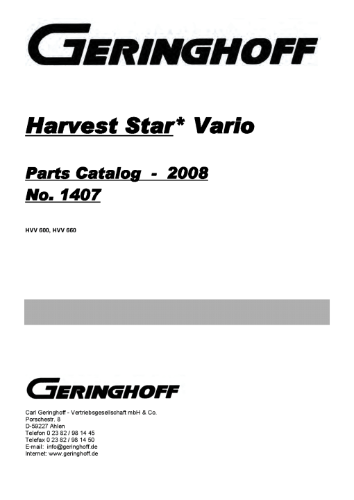 Geringhoff Harvest_Star_Vario_2008 Parts manual catalog PDF Download