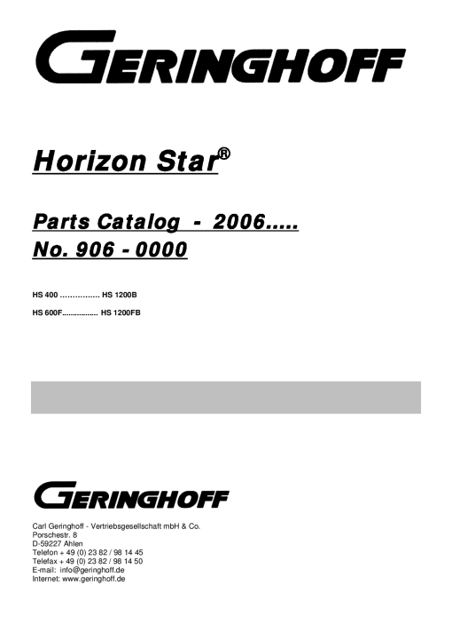 Geringhoff Horizon_Star Parts manual catalog PDF Download