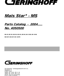 Geringhoff Mais_Star-MS_2004 Parts manual catalog PDF Download