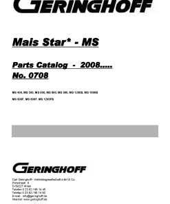 Geringhoff Mais_Star-MS_2008 Parts manual catalog PDF Download
