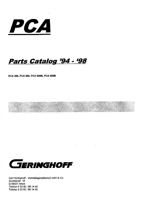 Geringhoff PCA_1994 Parts manual catalog PDF Download