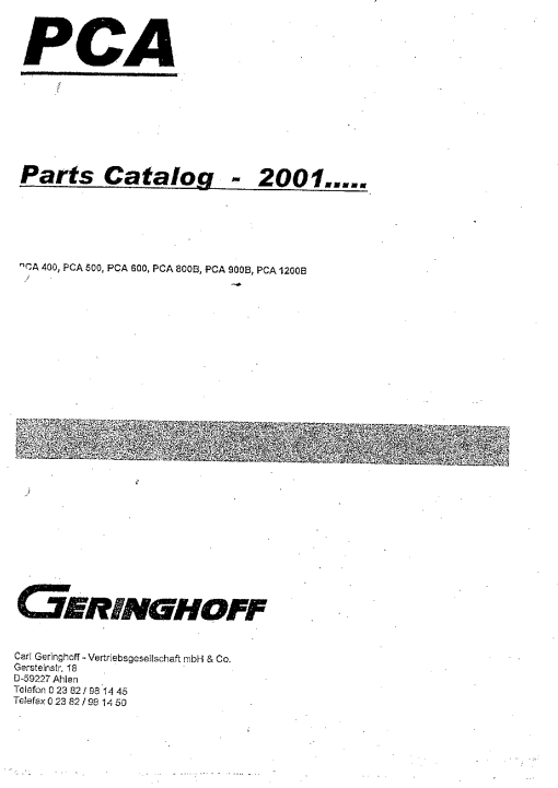 Geringhoff PCA_2001 Parts manual catalog PDF Download