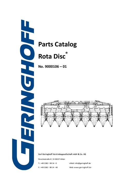 Geringhoff Rota_Disc_2014 Parts manual catalog PDF Download
