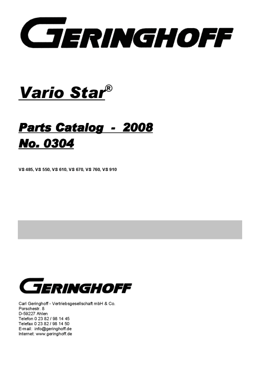 Geringhoff Vario_Star_2008 Parts manual catalog PDF Download