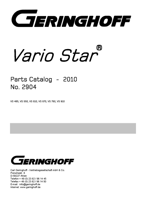 Geringhoff Vario_Star_2010 Parts manual catalog PDF Download