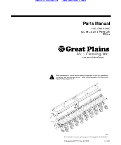 Great Plains 1200_1500_2000 Parts manual catalog PDF Download