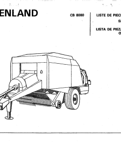 Greenland CB8080 Baler Parts manual catalog PDF Download