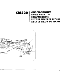 Greenland CM220 Mower Parts manual catalog PDF Download