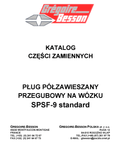 Gregoire & Besson SPSF9 Parts manual catalog PDF Download