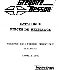 Gregoire & Besson SPW9 Parts manual catalog PDF Download