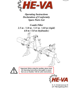 HE-VA Combi-Tiller_2.5_3.0_3.5_4.0_4.5 Combinator Parts manual catalog PDF Download