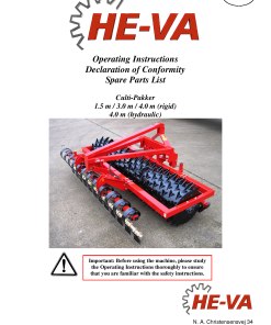 HE-VA Culti-Pakker_1.5_3.0_4.0 Parts manual catalog PDF Download