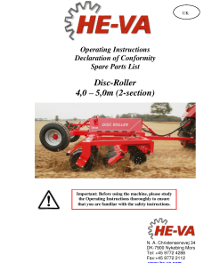 HE-VA Disc-Roller_4.0_5.0 Disc Parts manual catalog PDF Download