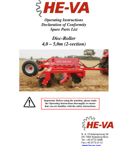 HE-VA Disc-Roller_4.0_5.0 Parts manual catalog PDF Download