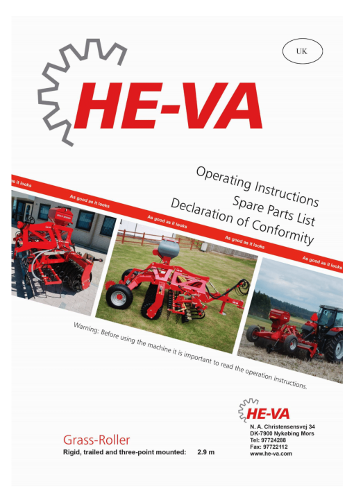 HE-VA Grass-Roller Parts manual catalog PDF Download