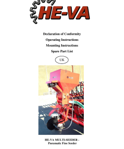 HE-VA Multi-Seeder Seed_drill Parts manual catalog PDF Download