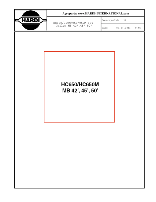 Hardi HC650_HC650M_MB Parts manual catalog PDF Download