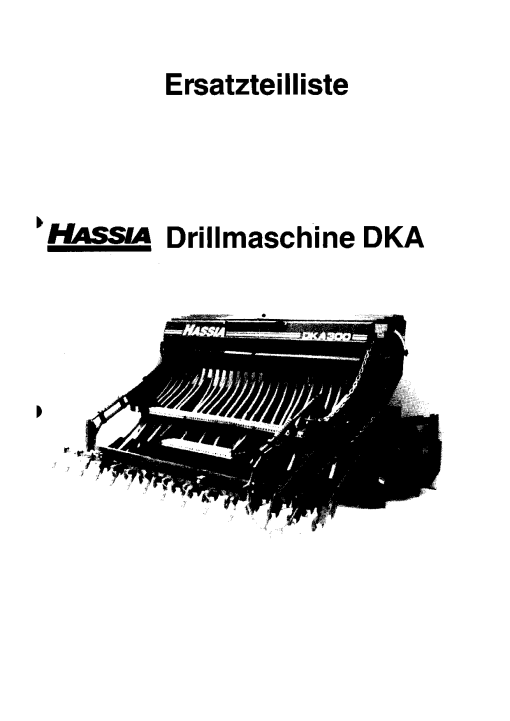 Hassia DKA Parts manual catalog PDF Download
