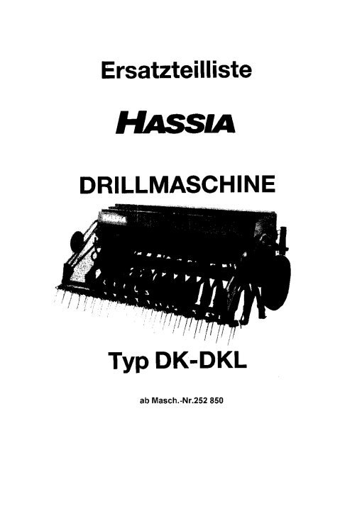 Hassia DK_DKL-252850 Parts manual catalog PDF Download