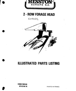 Hesston 2_Row_Forage_Head Forage_harvester Parts manual catalog PDF Download