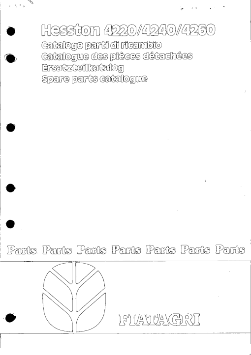 Hesston 4220_4240_4260 Baler Parts manual catalog PDF Download