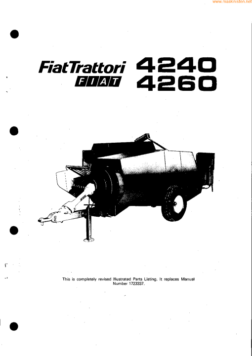 Hesston 4240_4260 Baler Parts manual catalog PDF Download