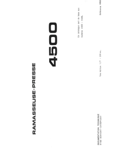 Hesston 4500 Baler Parts manual catalog PDF Download