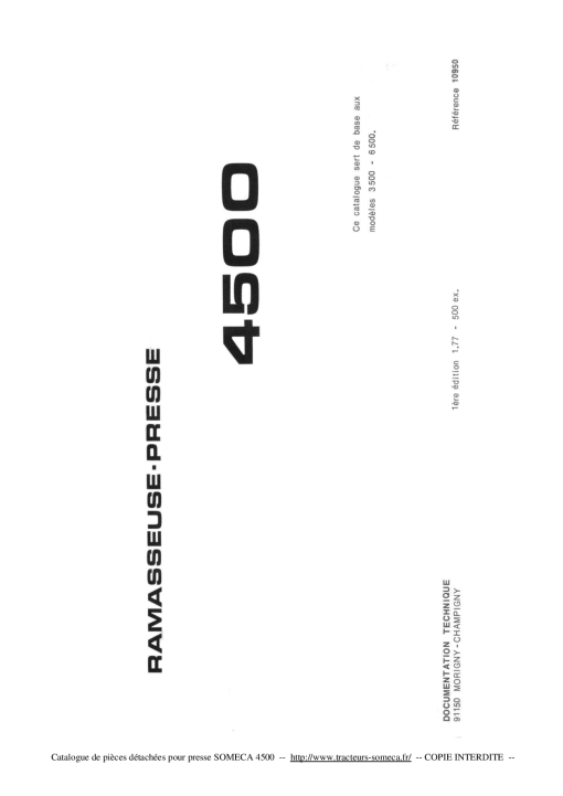 Hesston 4500 Baler Parts manual catalog PDF Download