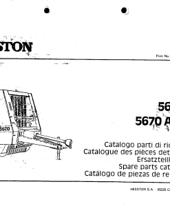 Hesston 5670 Baler Parts manual catalog PDF Download