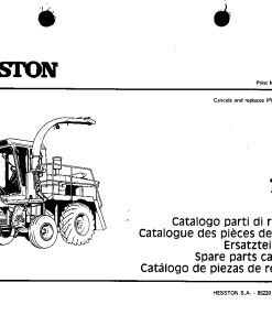 Hesston 7700 Forage_harvester Parts manual catalog PDF Download