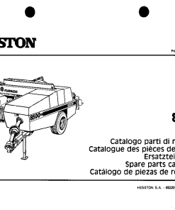 Hesston 8500 Baler Parts manual catalog PDF Download