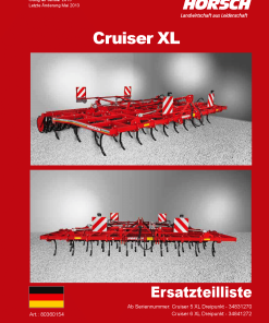 Horsch Cruiser_6_XL Seed_bedder Parts manual catalog PDF Download