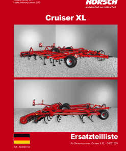 Horsch Cruiser_8_XL Seed_bedder Parts manual catalog PDF Download