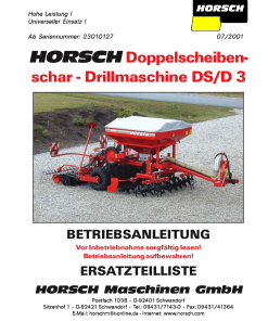 Horsch DS_D_3 Seed_drill Parts manual catalog PDF Download