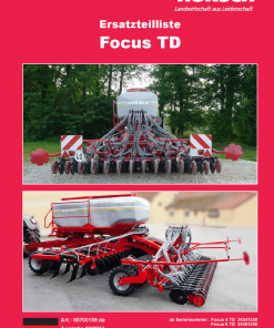 Horsch Focus_TD Seed_drill Parts manual catalog PDF Download