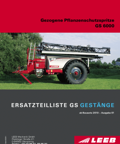 Horsch GS_6000 Sprayer Parts manual catalog PDF Download